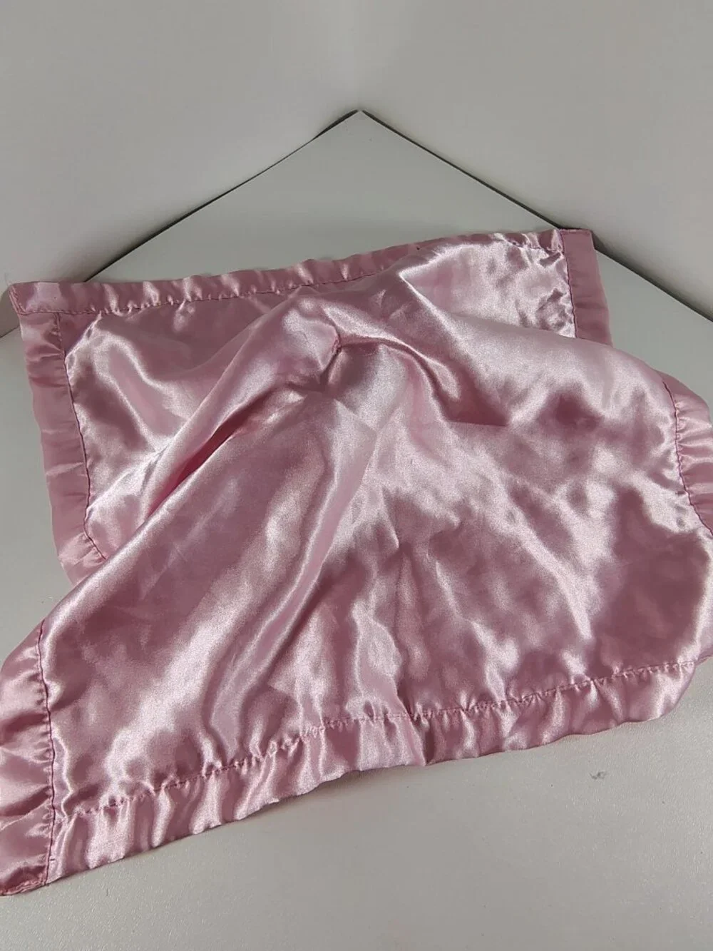 Pro Goleem Pink Bunny Rabbit Satin Minky Dot Security Blanket Lovey Plush Baby